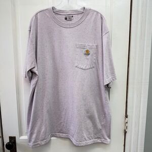 Carhartt‎ Mens XL Loose Fit Lavender Heather Short Sleeve Pocket T-Shirt K87 V39